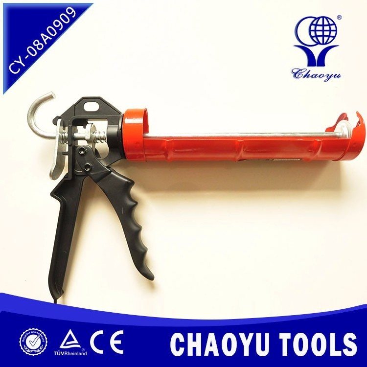 Pushing Plate Caulking Gun CY-006 Product Strong Double Metal New Iron DIY BSCI Aluminium Manual Dual Cartridge Gun 400ml 1.2mm