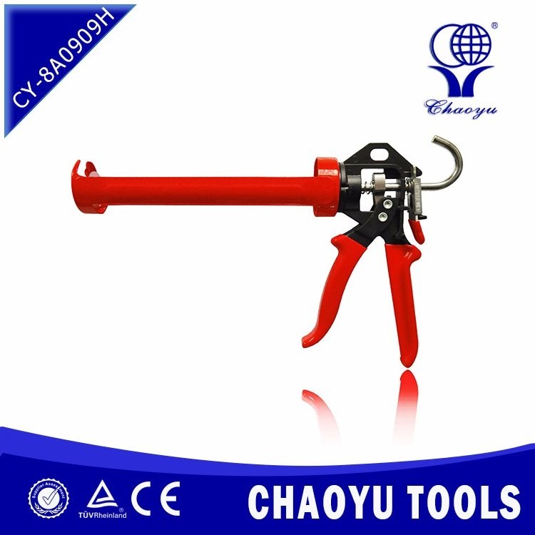 Pushing Plate Caulking Gun CY-006 Product Strong Double Metal New Iron DIY BSCI Aluminium Manual Dual Cartridge Gun 400ml 1.2mm