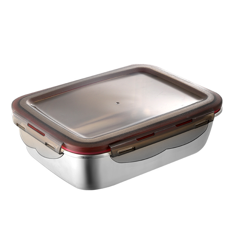 Large Capacity 1500ml Stainless Steel Food Storage Containers Set Reusable Metal Lunch Snack Boxes Container with Lids