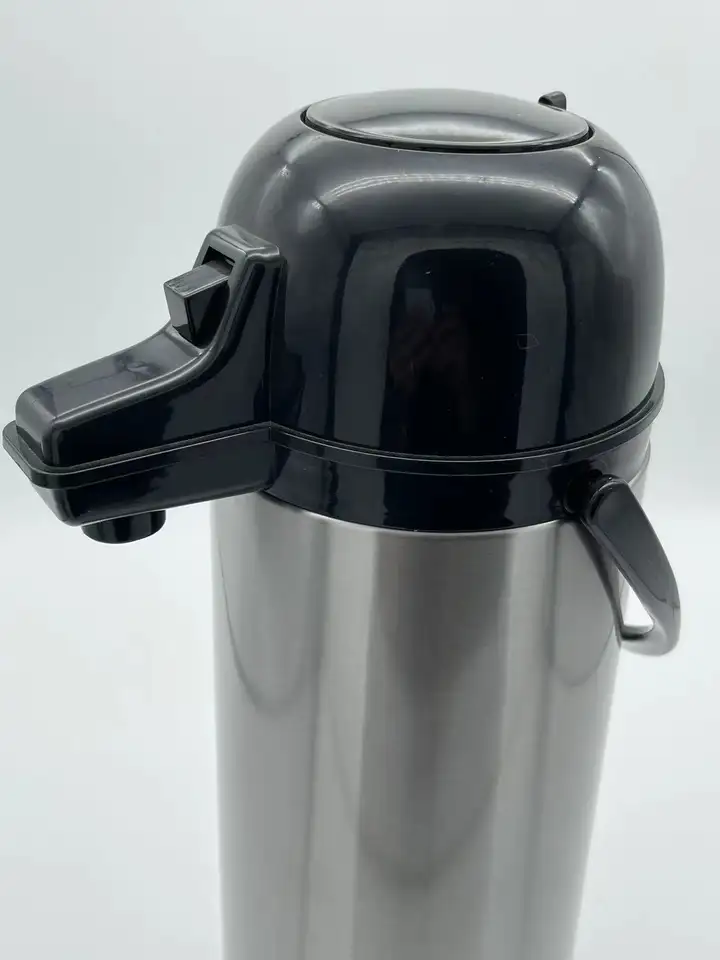 High Quality 1.9L Stainless Steel Large Capacity Glass Liner Insulated Vacuum Pump Flask Thermos Air Pressure Coffee Pot