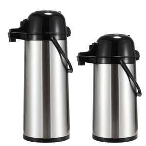 High Quality 1.9L Stainless Steel Large Capacity Glass Liner Insulated Vacuum Pump Flask Thermos Air Pressure Coffee Pot