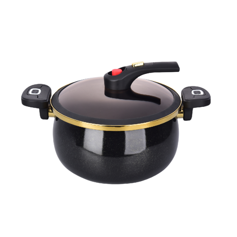 Hot Sale Large Capacity Cast Iron  Micro Pressure Cooker Multi-functional Stockpot Medical Stone Coated Non Stick Cookware Set