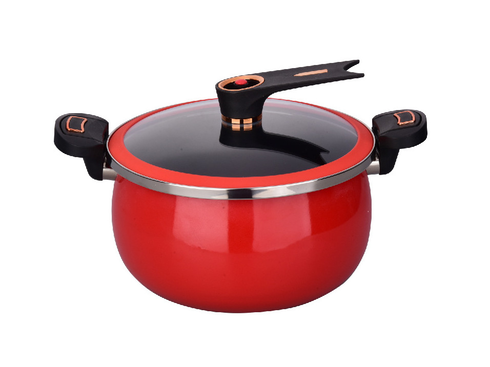 New Design Large Capacity Cookware Set Soup Pot Medical Stone Coating Cast Iron Non Stick Intelligent Micro Pressure Cooker