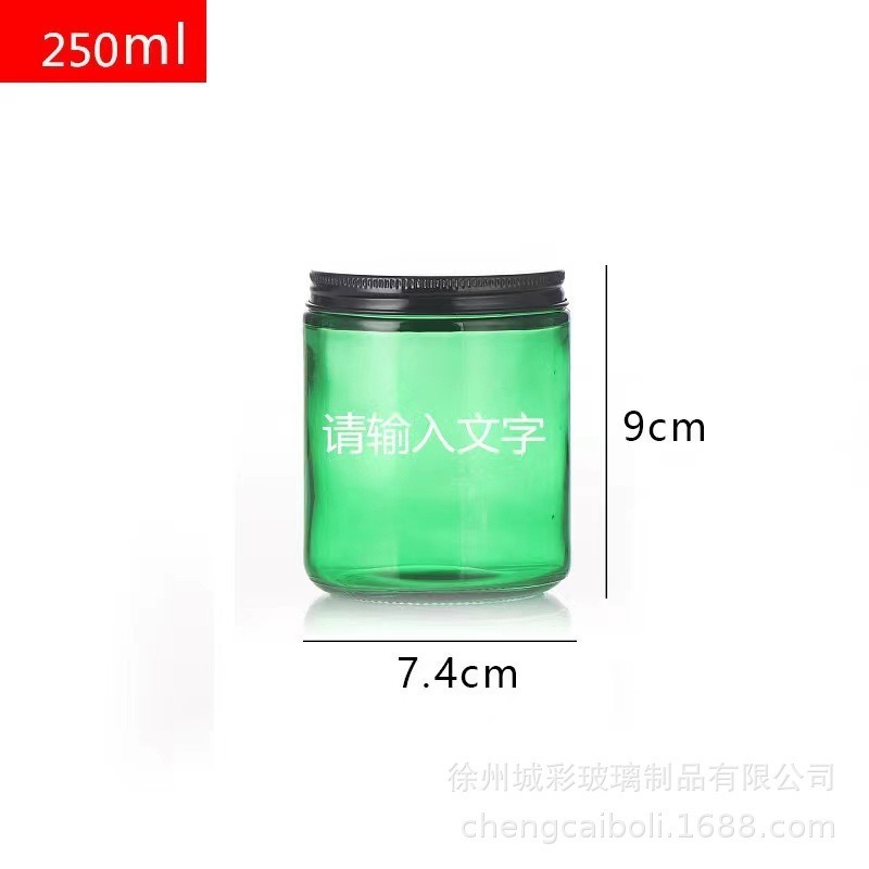 Green Glass Candle Jars Soy Wax for Candle Making Technology Wholesale Price Glass Candle Holder Jar Soy Wax Melt Cubes Pillar