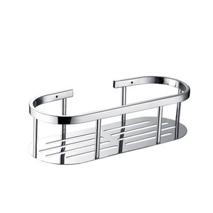 Single stainless steel 304 bath caddy shower wall bathroom rack shelf