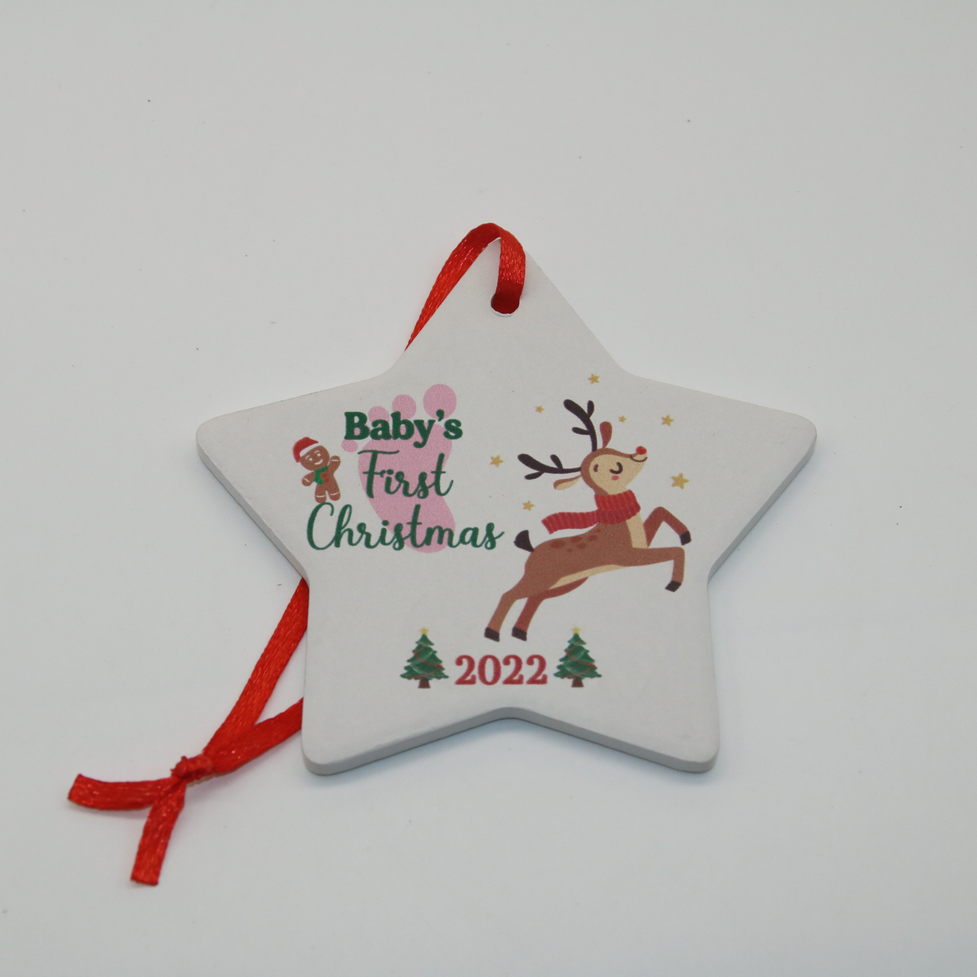 Custom ceramic decorations indoor Ornament Ceramic Christmas Baubles