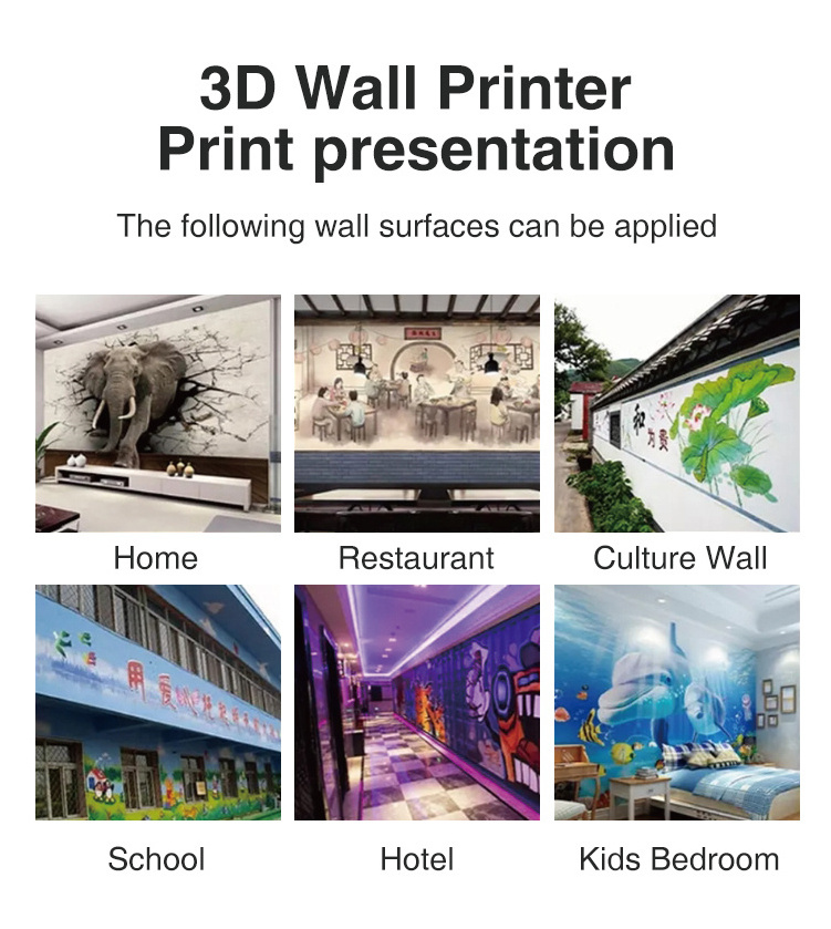 New  smart technology Automatic 3D  Wall Inkjet Printing Machine 5D effect UV Printer