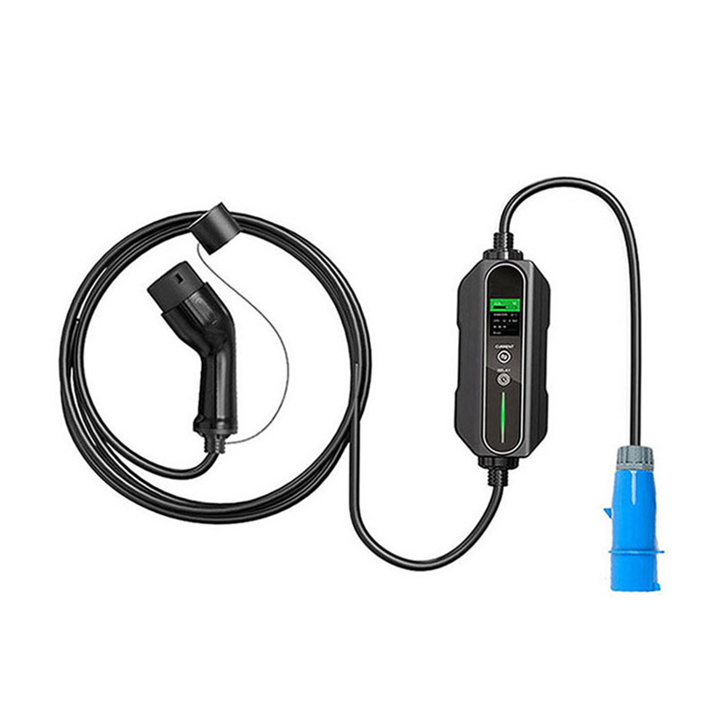 32A Switchable Current with Type B Leakage Protection  EVSE Portable Electric Car Charging Station for Type 2 Type 1 Gbt