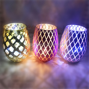 Wholesale Elegant Tealight Votive Glass Candle Cup Glass Candle Holder for Decoration