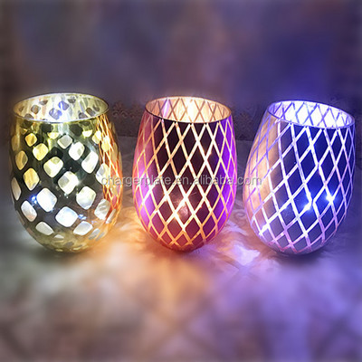 Wholesale Elegant Tealight Votive Glass Candle Cup Glass Candle Holder for Decoration