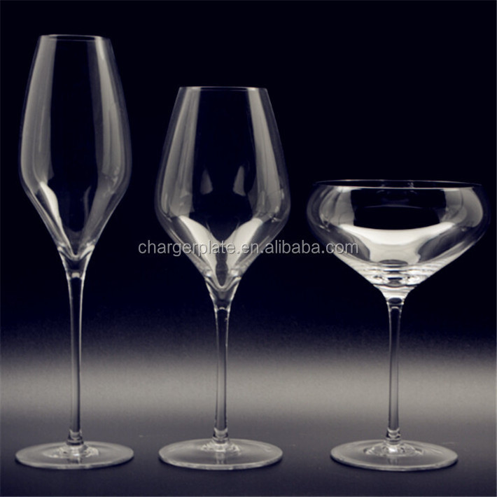 Customized Shape Crystal Glassware Set With Low Prices Wedding Rental Glassware Decoration Glassware