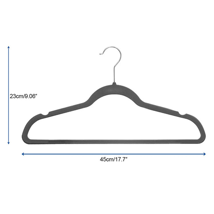 CHARISMA Velvet Cloth Coat Hanger Space Save Non Slip Padded Flocking White Black Velvet Clothes Hangers