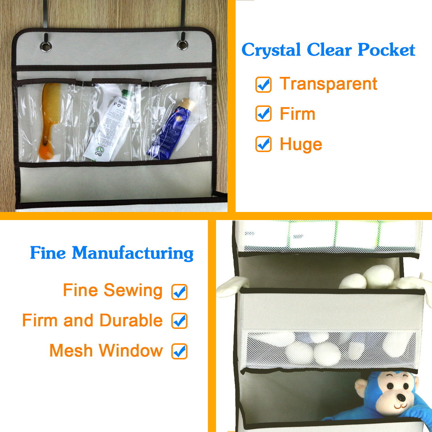 High Quality Hanging Closet Organizers Foldable Fabric Storage Bag For Clothes Toy