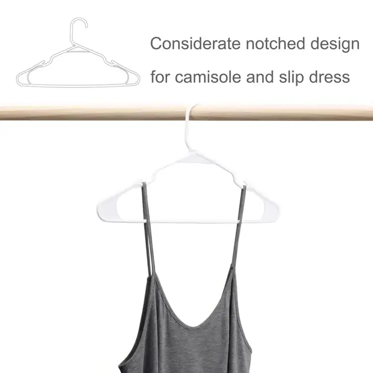 CHARISMA  Plastic Hangers Space Saving Durable Coat Hanger with Shoulder Grooves for Everyday Standard Use