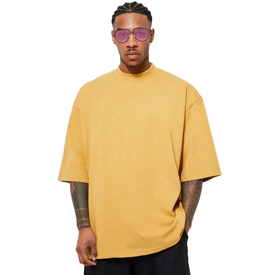 high quality wholesale men 95 cotton 5 spandex t shirts boxy fit loose drop shoulder t shirt oversized heavy weight t-shirts