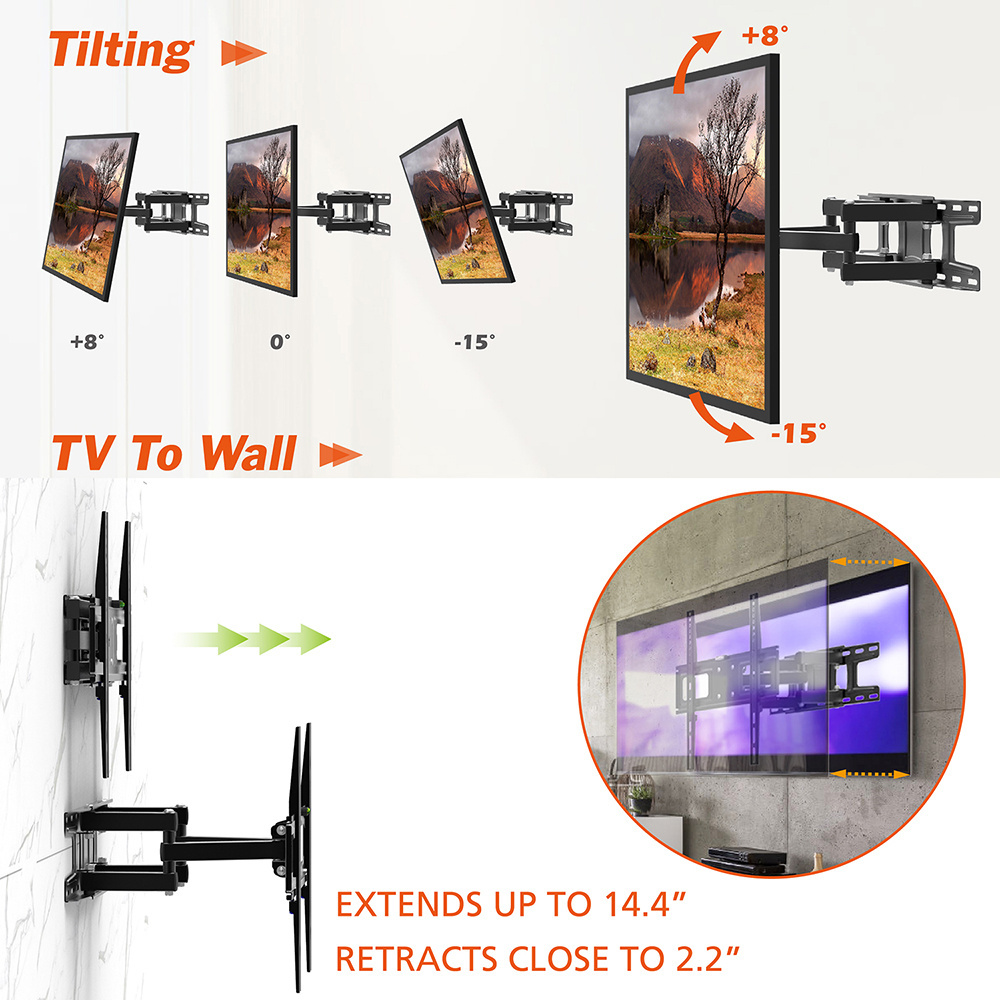 Charmount Max VESA 400X400mm LCD Fit 26''-55'' TV Hanger Wall Mount