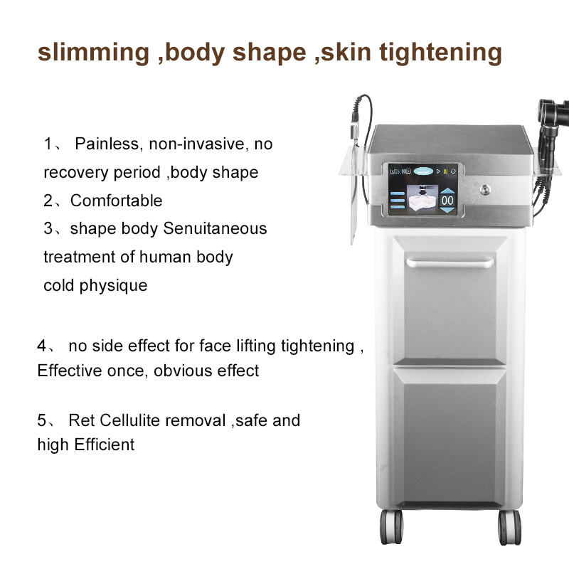 Profesional Ret RF 448Khz Deep Heating Monopolar Rf Face body Slimming for skin rejuvenation antiwrinkles equipment 3 probes