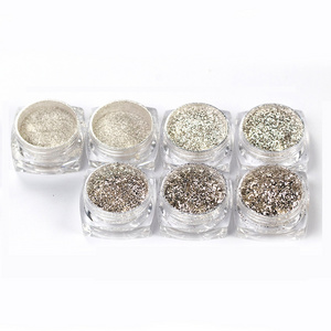 Chrome Mirror Powder Nail Art Eye Glitter Cosmetics Pigment Shiny Silver Flakes