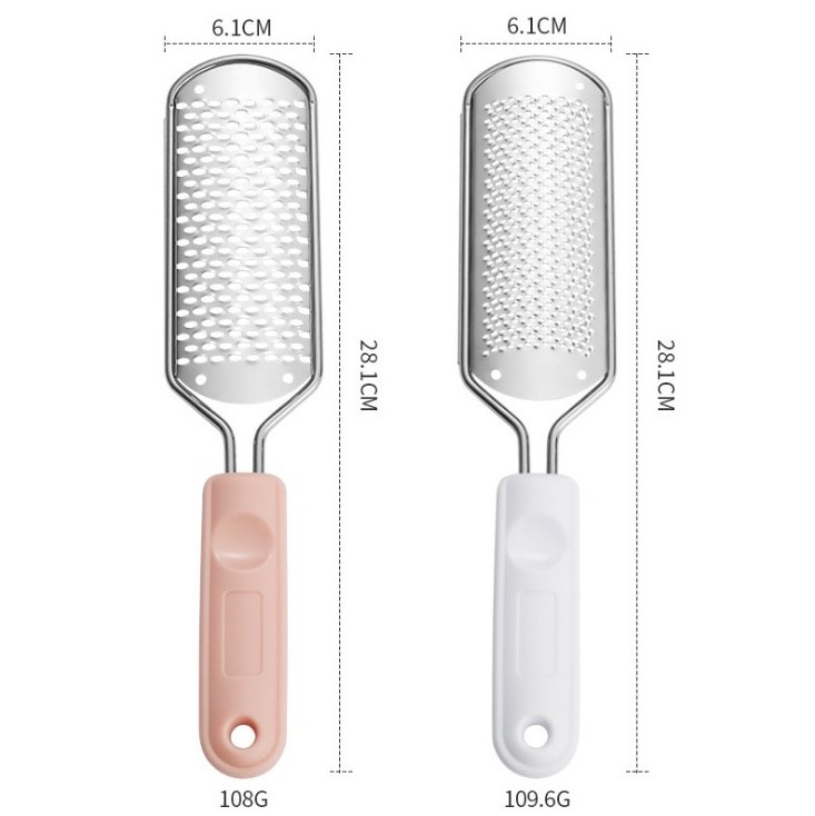 Pedicure Foot File Callus Remover Stainless Steel Foot Scraper Portable Rasp Colossal Foot Grater Scrubber Pro for Wet Dry Feet