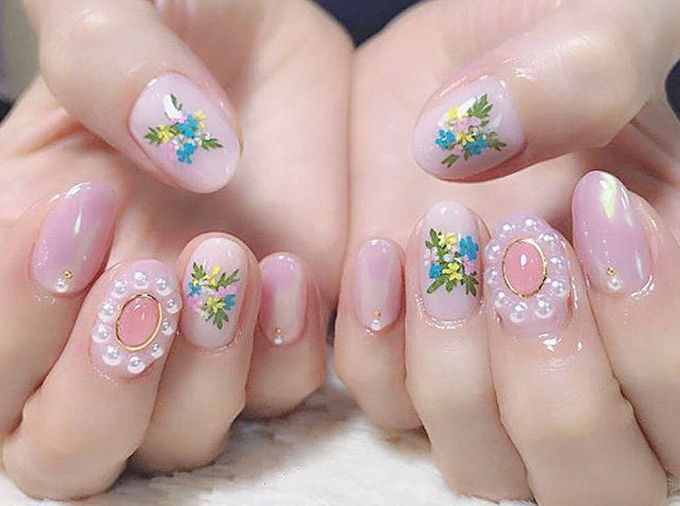 3D Dried Flower Nail Decoration Natural Floral Sticker Mixed Dry Flower DIY Nail Art Decals Jewelry UV Gel Polish Manicure