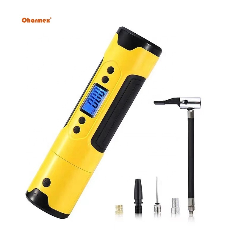 Charmex Air Pump Portable Electric Mini Intelli-Pump for Air Compressor Tire Inflator Pump with Digital Meter LCD Display