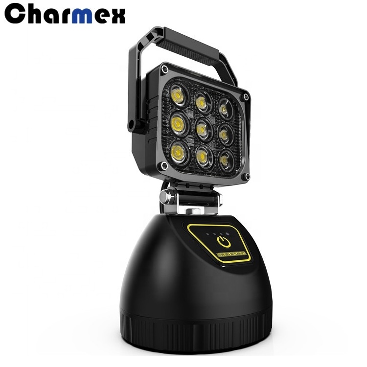 Charmex Portable LED Work Light 27W Rechargeable Outdoor Flood Light 10000mAh Battery