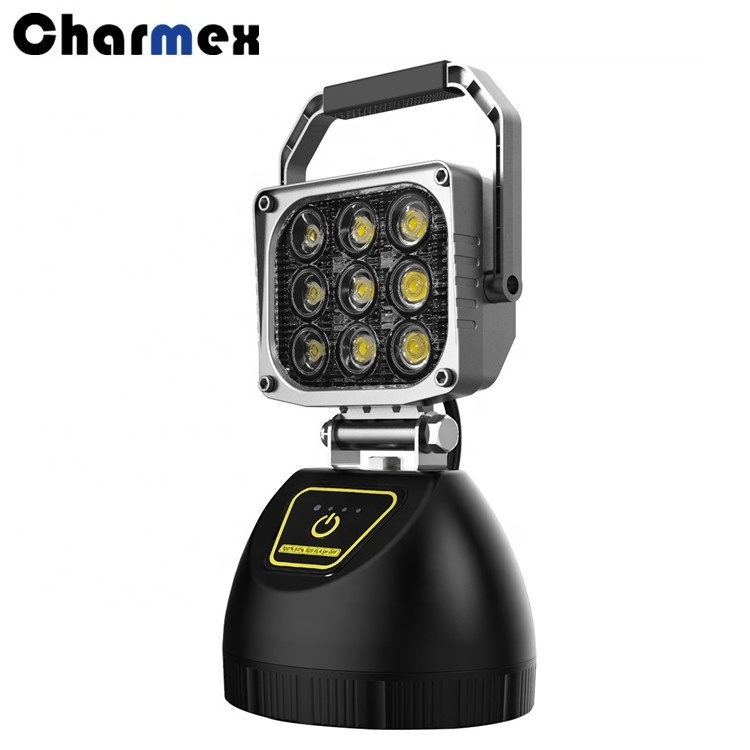 Charmex Portable LED Work Light 27W Rechargeable Outdoor Flood Light 10000mAh Battery