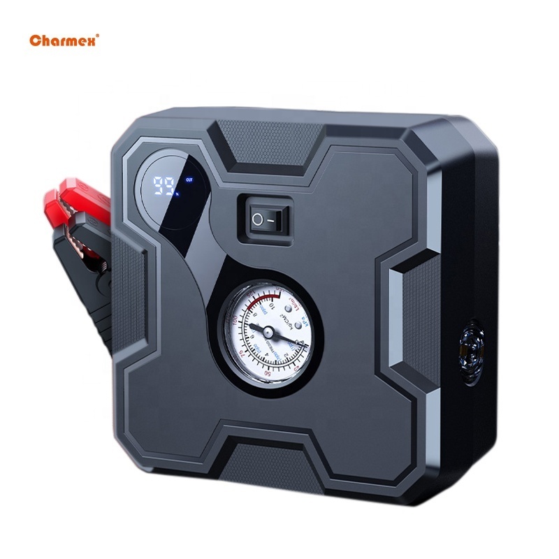 Charmex 1500Amp Car Jump Starter with Air Compressor, 150PSI Tire Inflator with Digital Screen Pressure Gauge