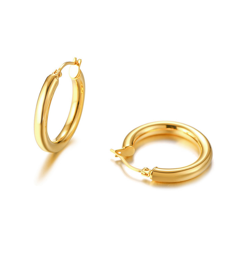 Simple Gold Earring Hoop Stainless Steel Earring Hoops