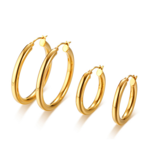 Simple Gold Earring Hoop Stainless Steel Earring Hoops