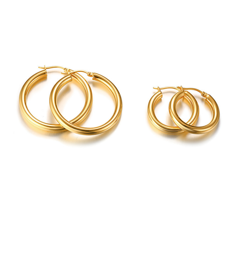 Simple Gold Earring Hoop Stainless Steel Earring Hoops