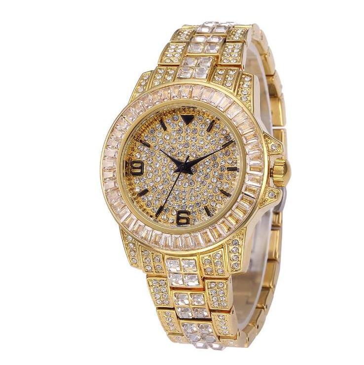 High quality Luxury Waterproof Stainless steel full stones mens iced out Watch