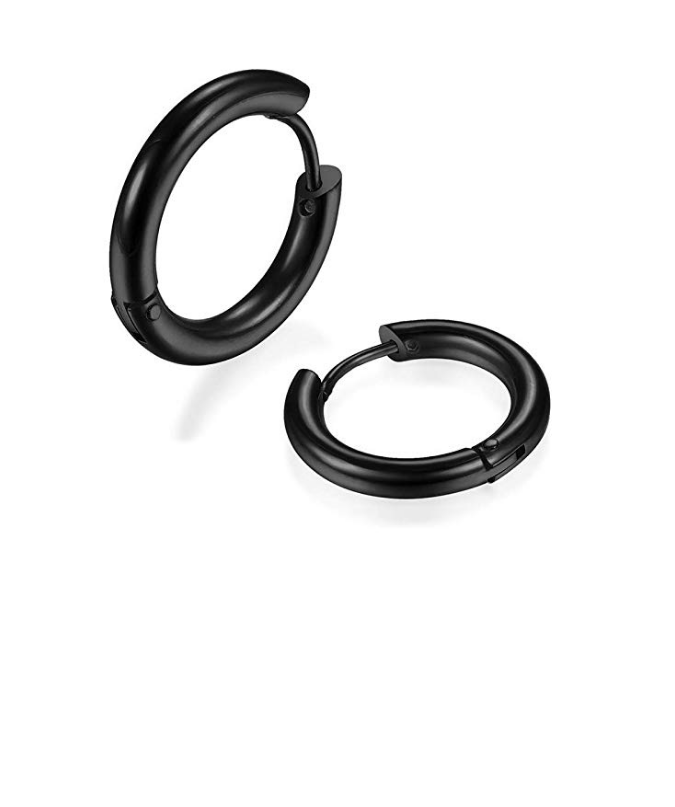 8mm/10mm/12mm/14mm/16mm/18mm/20mm Stainless Steel Gold/Black/Rose Gold Plated Huggie Hoop Earrings For Men Women