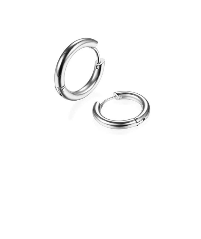 8mm/10mm/12mm/14mm/16mm/18mm/20mm Stainless Steel Gold/Black/Rose Gold Plated Huggie Hoop Earrings For Men Women