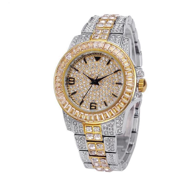 High quality Luxury Waterproof Stainless steel full stones mens iced out Watch