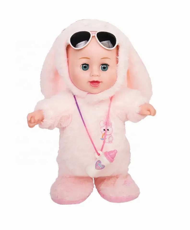 2024 Walk induction baby feeding bottle doll interactive Children's electric plush doll walk kids toy