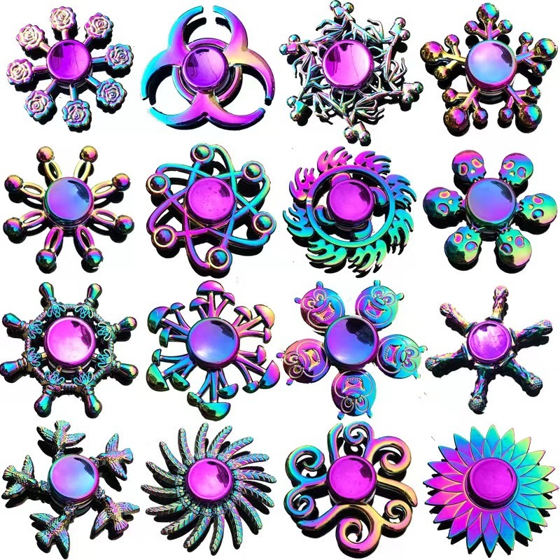 Wholesale colorful fingertip spinner interphalangeal spiral decompression toys fidget finger spinner