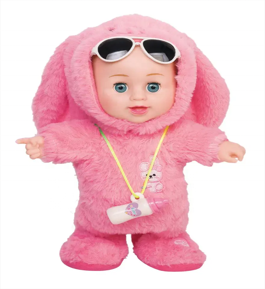 2024 Walk induction baby feeding bottle doll interactive Children's electric plush doll walk kids toy