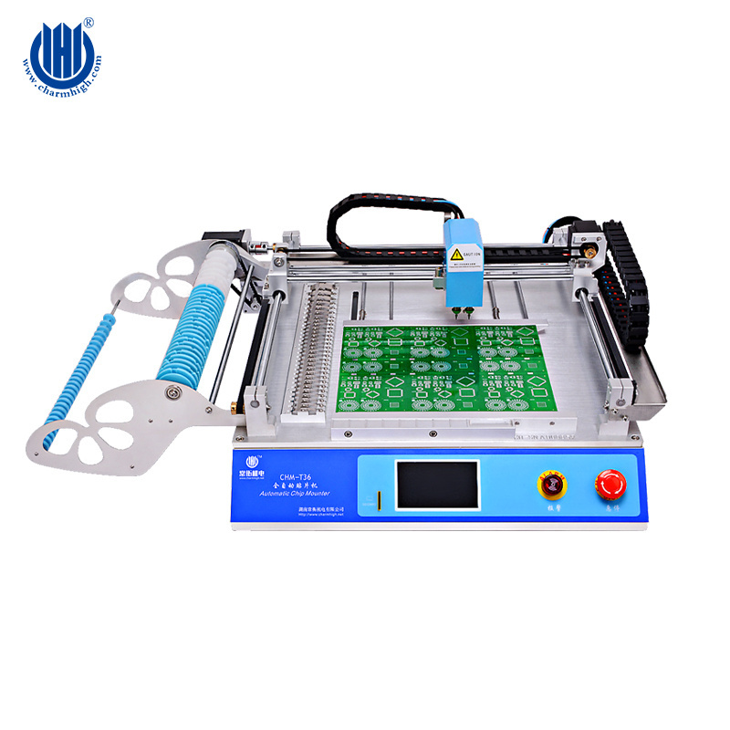 Small Smt   LedProduction line: 3040 Solder Printer + CHM-T36 Pick and Place Machine + Reflow Oven CHMRO-420 Discount!