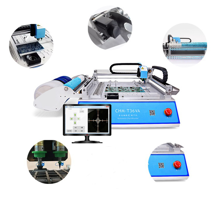 Electronics Production Machinery Charmhigh CHM-T36VA Desktop Smt SMD Pick and Place Machine For Smt Pcb Production