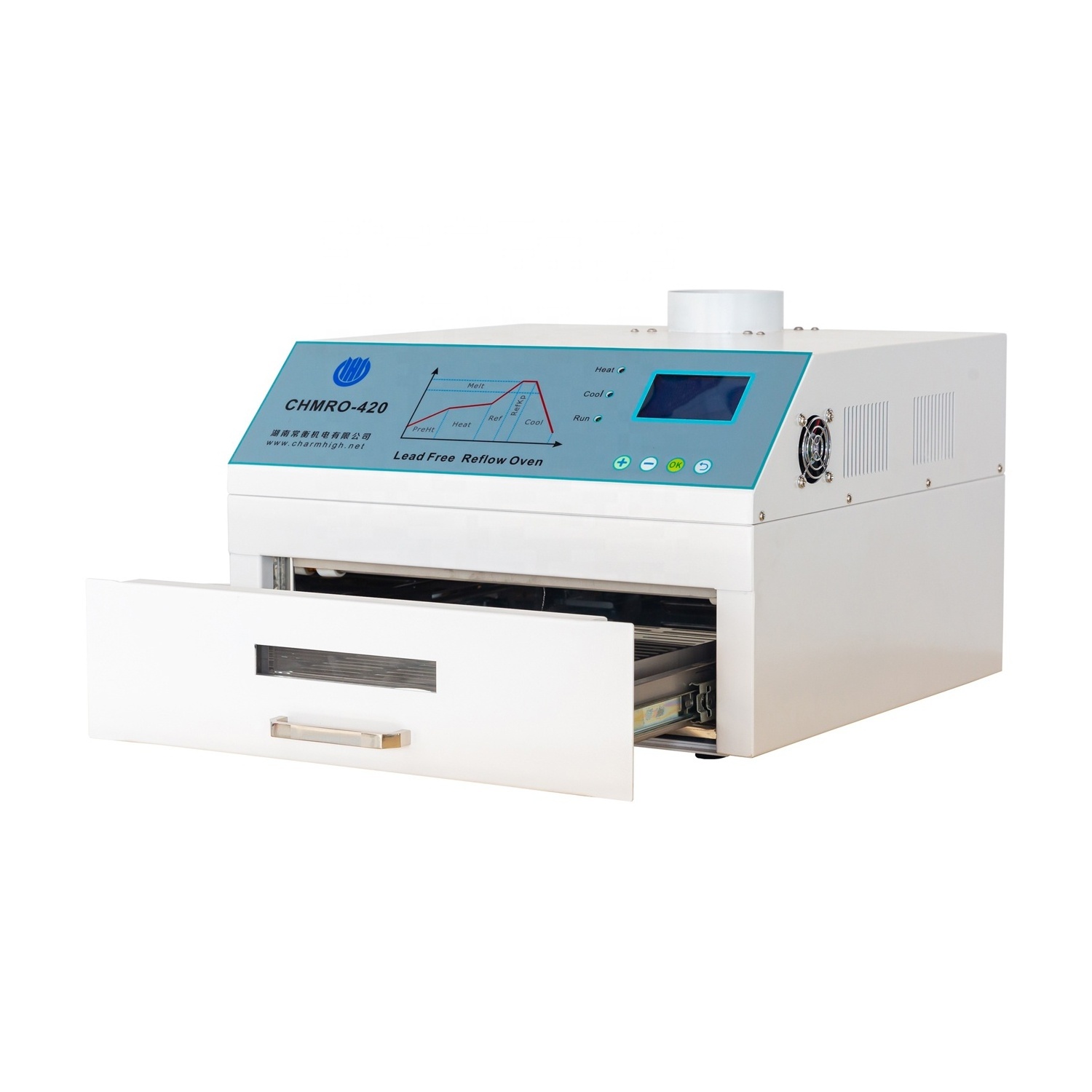 charmhigh  CHMRO-420 Discount 2500w Mini desktop Reflow Oven 270*270mm Hot air / Infrared BGA SMD SMT Rework Station