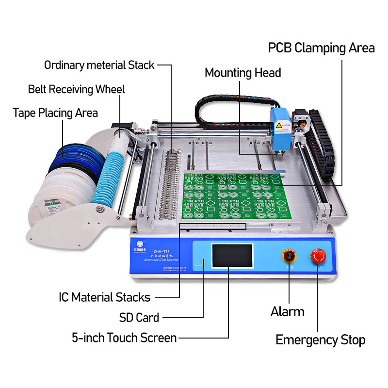 Electronic Products Machinery With 29 feeders and Cheapest Price SMT pick and place machine smd led machine small automatic led