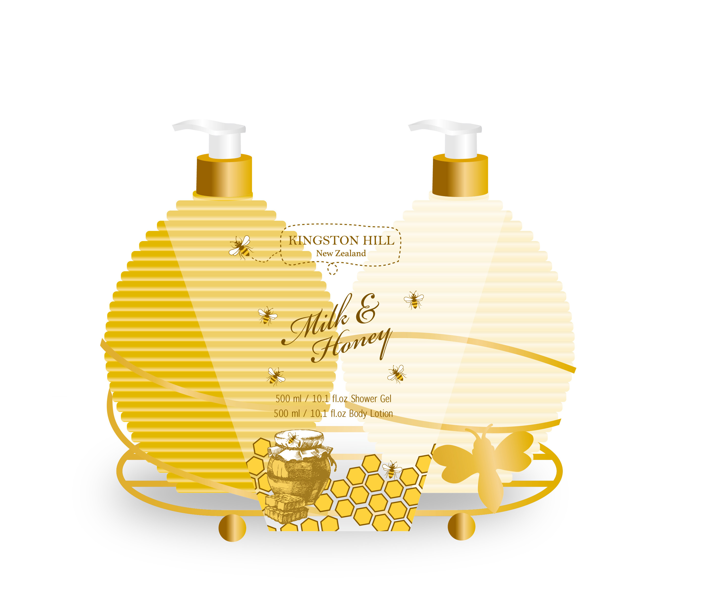 Honey Cookie 500ml bubble bath spa gift set Hydrating Shower Gel 500ml body lotion Gift Set aromatherapy bath spa works