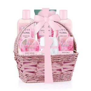 Bergamot Lemon  bath body spa valentine Shower Gel Travel Body lotion Bath Gift Set basket aromatherapy spa gift set