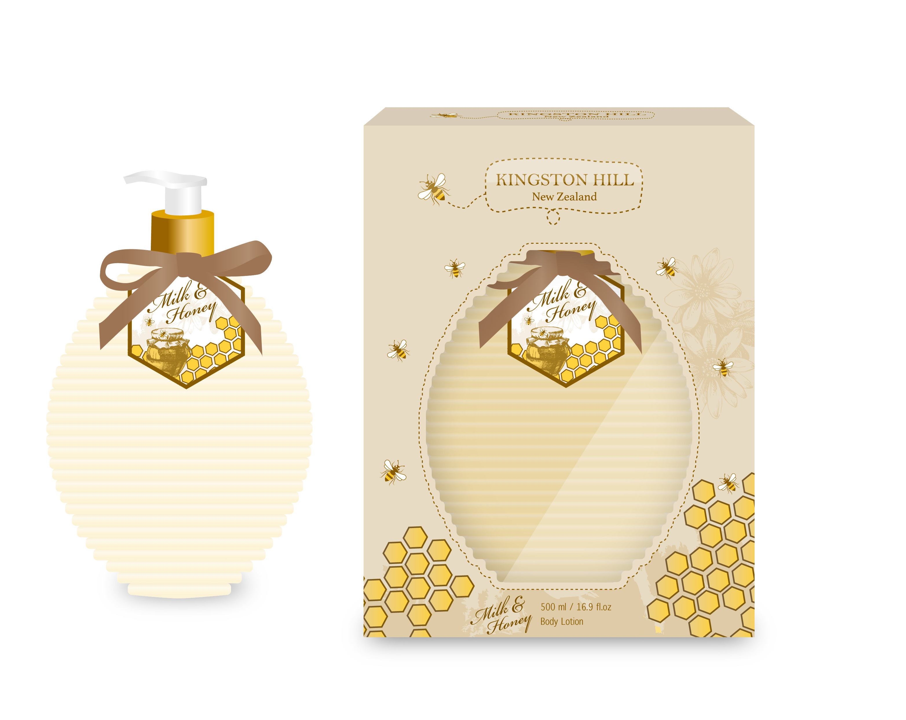 Honey Cookie 500ml bubble bath spa gift set Hydrating Shower Gel 500ml body lotion Gift Set aromatherapy bath spa works