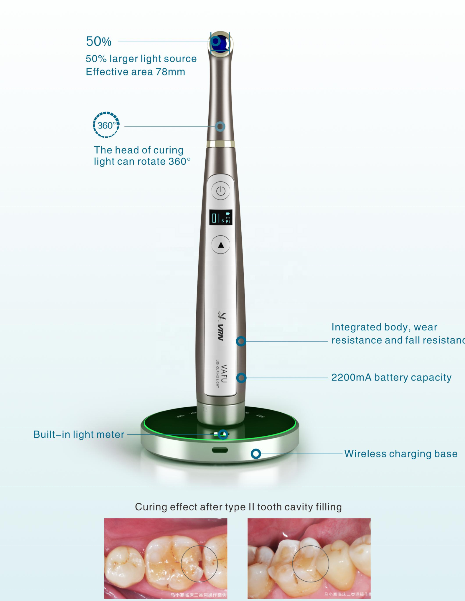 Dental equipment curing light LED cure lamp one second VALO led with caries detection/Light cure adhesive composite orthodontics