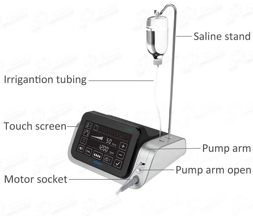 Dental implant motor coxos /surgical implant motor / Large screen touch panel dental implant motor system LED with 20:1 implant