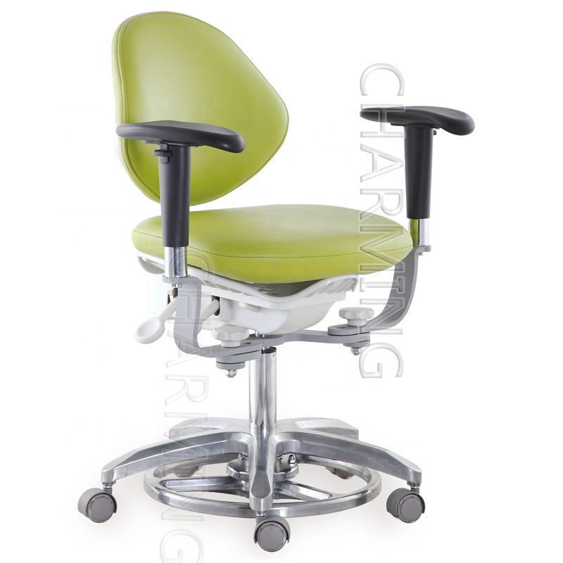 Foshan dental stool chairs dental microscope chair stool dynamic / Dentist stool saddle chair ergonomic armrest foot controlled