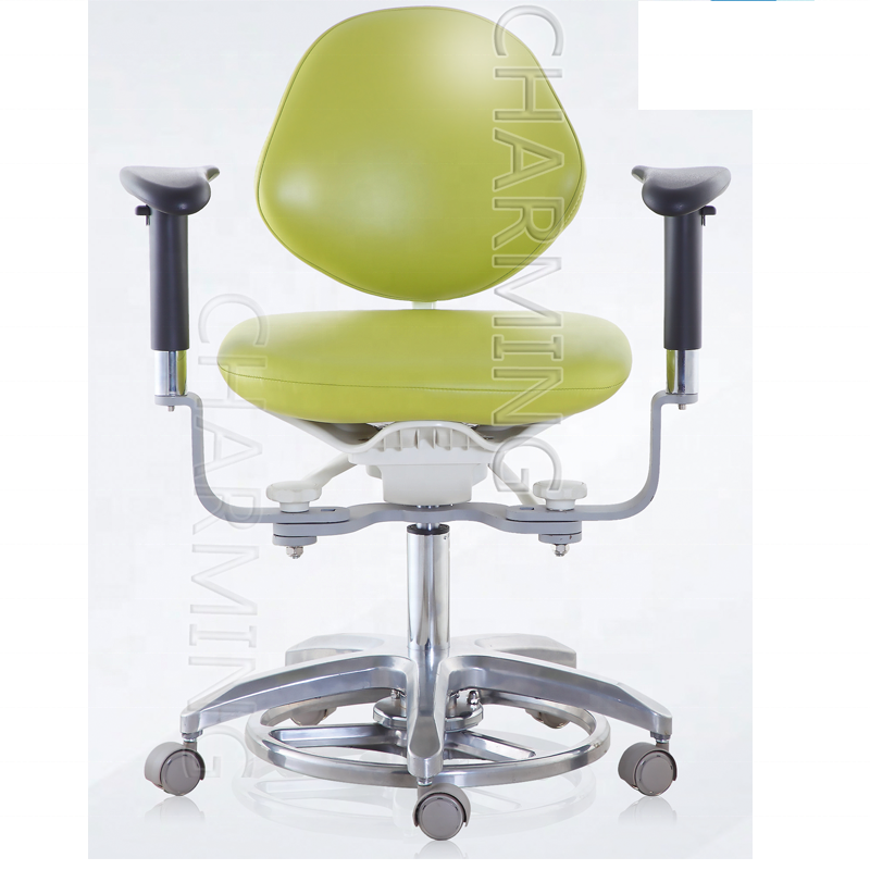 Foshan dental stool chairs dental microscope chair stool dynamic / Dentist stool saddle chair ergonomic armrest foot controlled