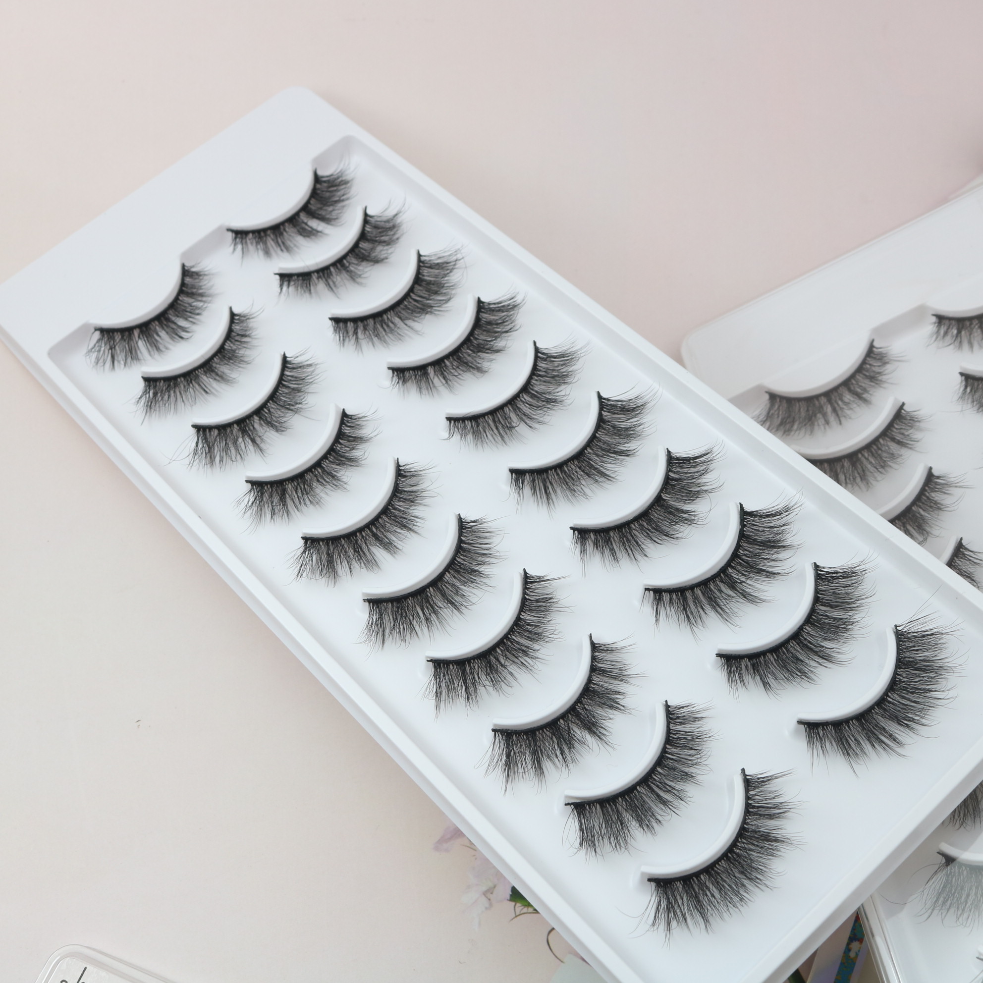 10 Pairs 3D Faux Mink Lashes Soft Fluffy Natural Long False Eyelashes Curly Lashes Wholesale Lashes False Eyelash Sets